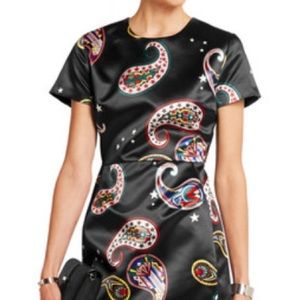 MSGM Paisley-print satin mini dress